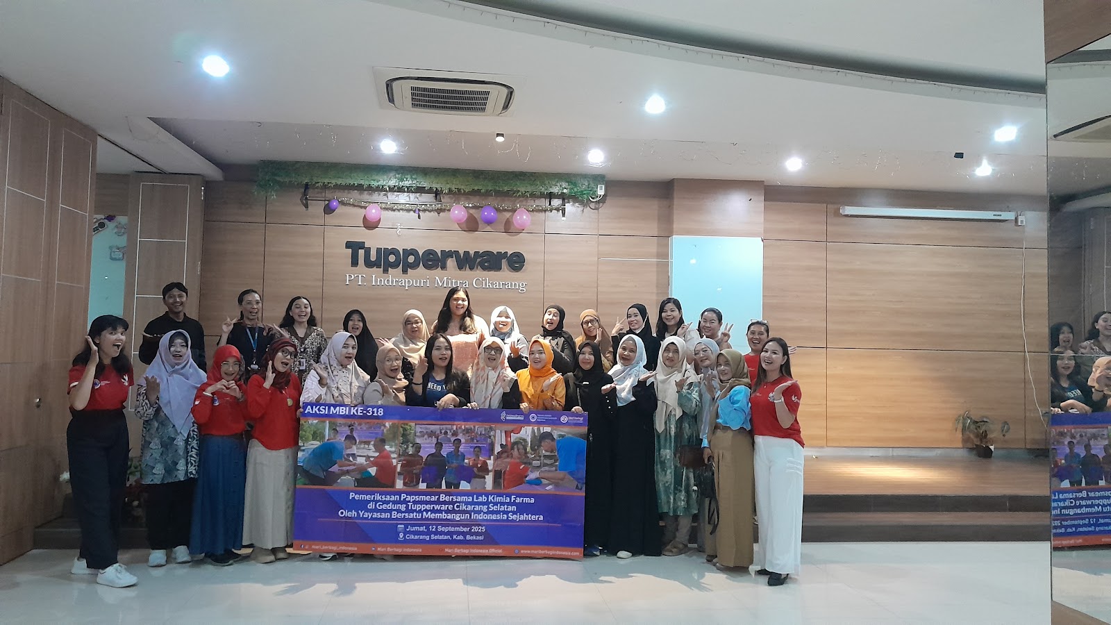 PEMERIKSAAN PAPSMEAR BERSAMA LAB KIMIA FARMA DI GEDUNG TUPPERWARE CIKARANG SELATAN  OLEH YAYASAN BERSATU MEMBANGUN INDONESIA SEJAHTERA